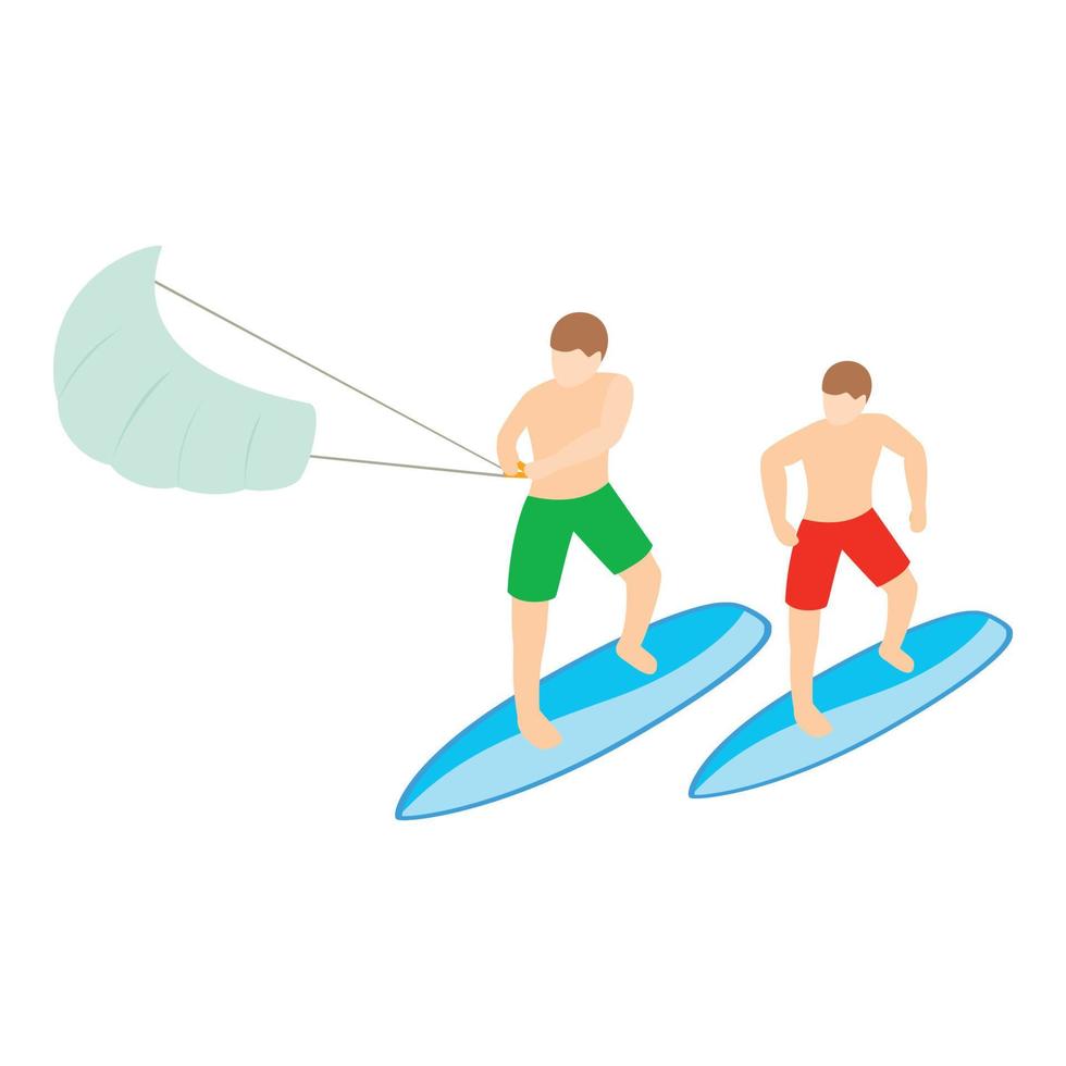 water sport icoon, isometrische stijl vector