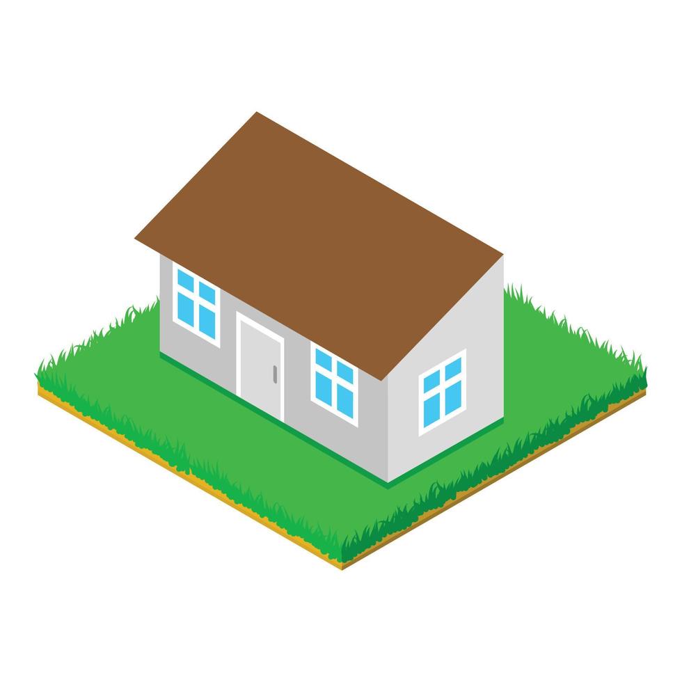klein huis icoon, isometrische stijl vector