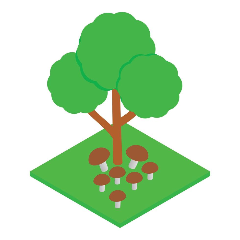 paddestoel seizoen icoon, isometrische stijl vector