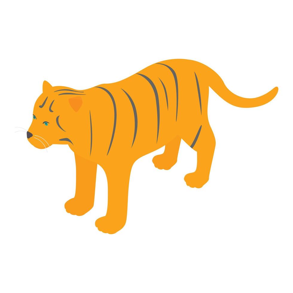Koreaans tijger icoon, isometrische stijl vector