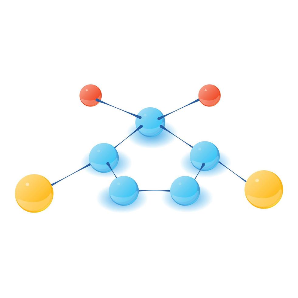 wetenschap molecuul icoon, isometrische stijl vector