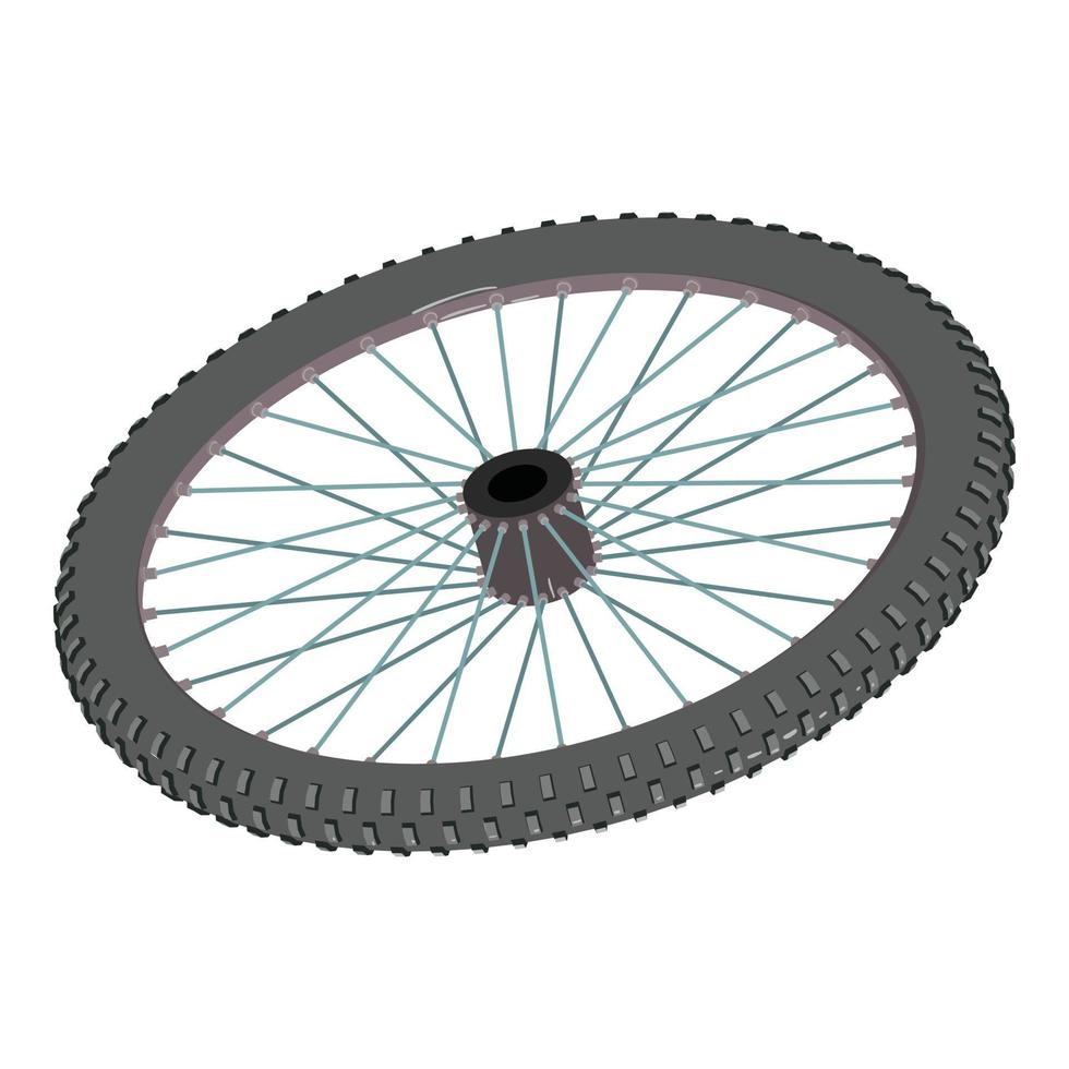 fiets wiel icoon, isometrische stijl vector