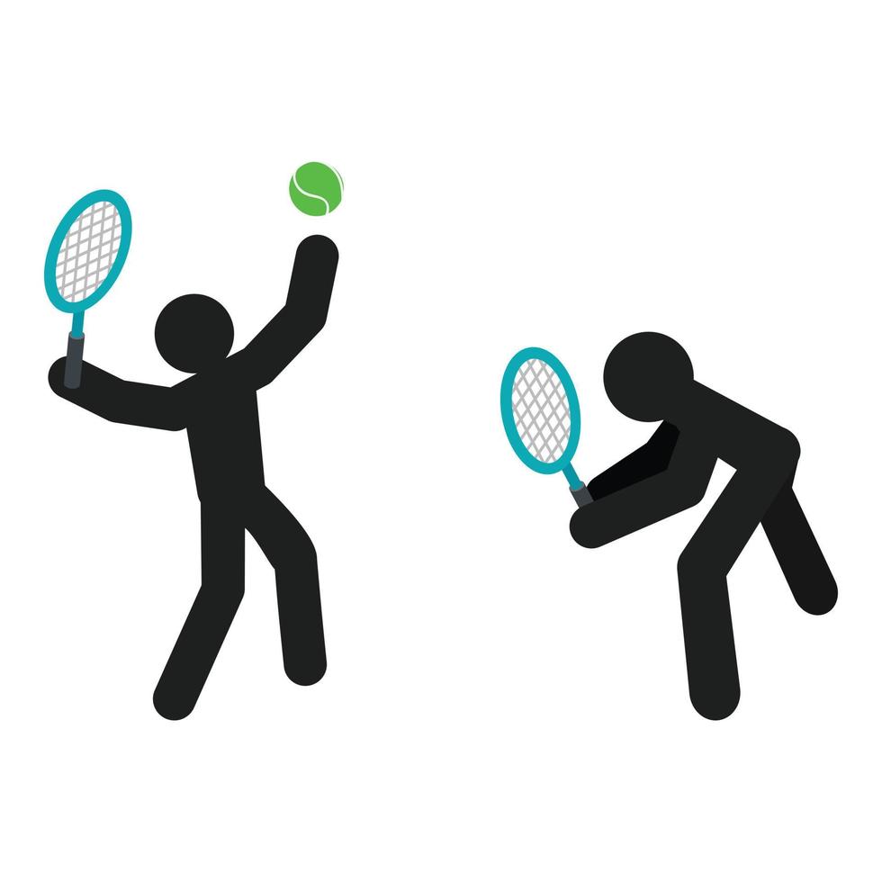 tennis icoon, isometrische stijl vector