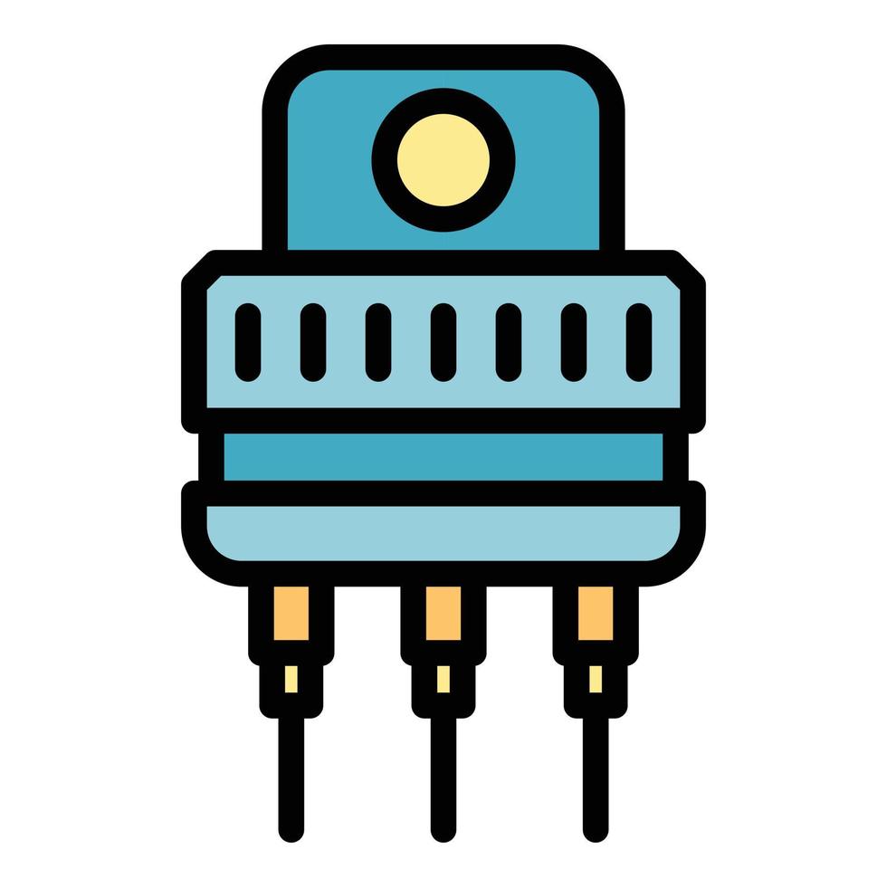 elektrisch Spanning regelgever icoon kleur schets vector