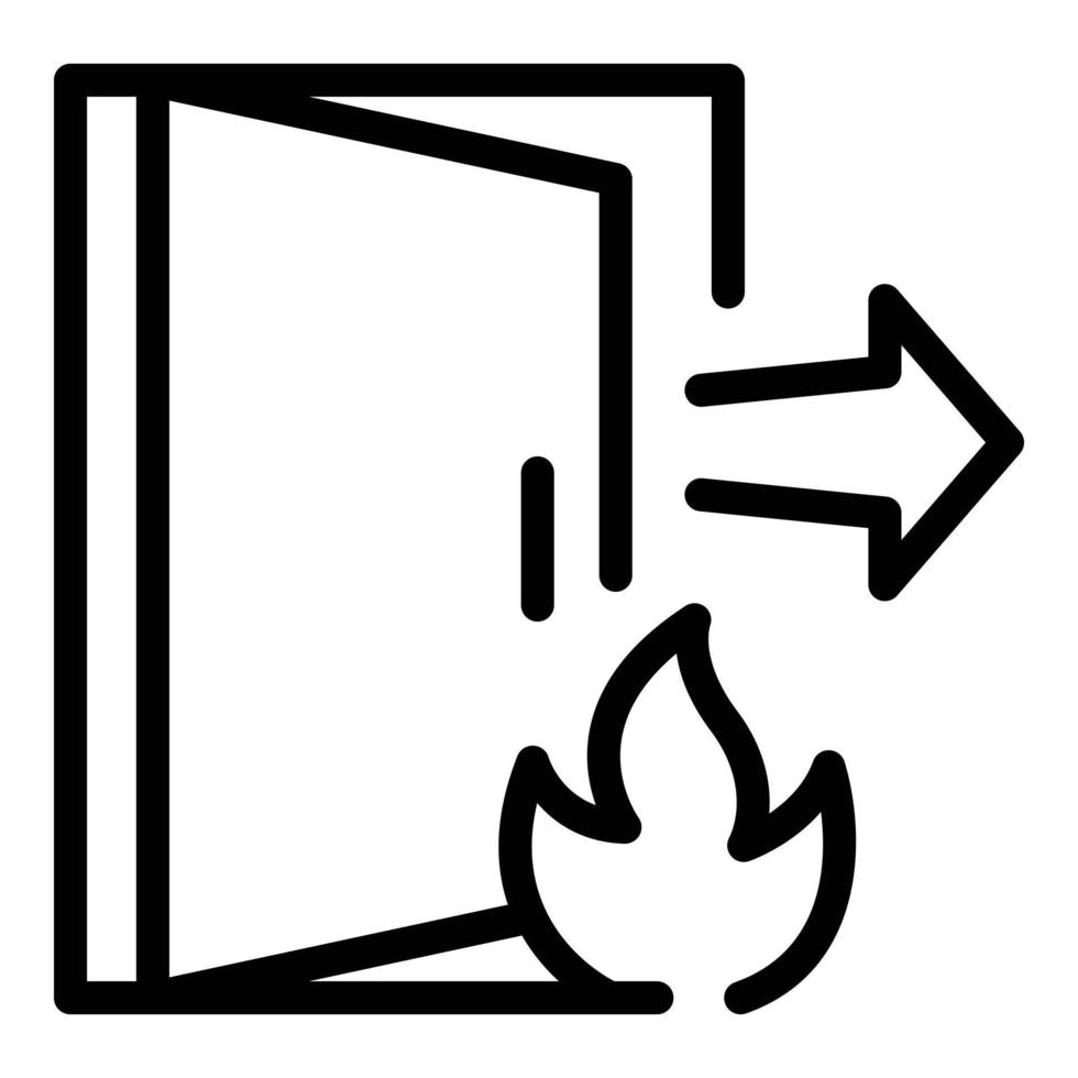 brand evacuatie icoon, schets stijl vector
