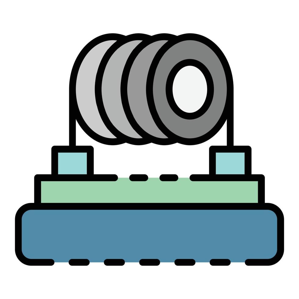 verwarming spoel sigaret icoon kleur schets vector