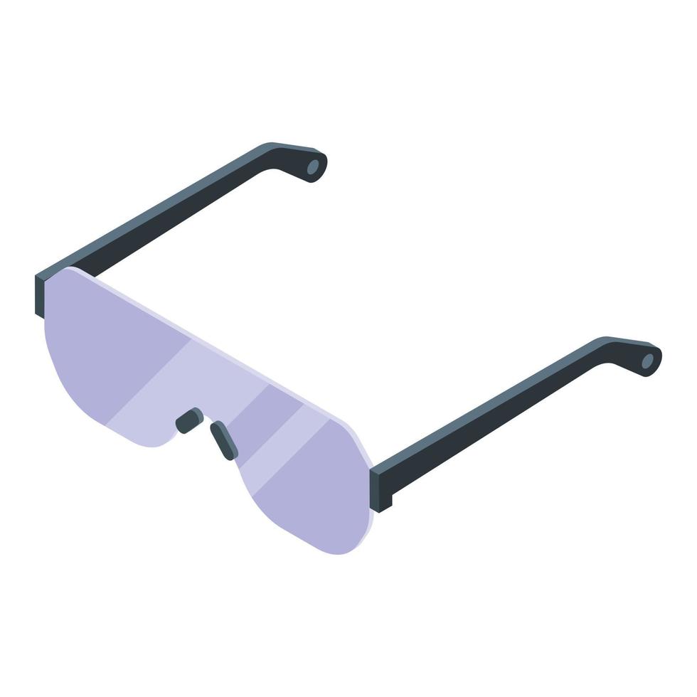 veiligheid bril icoon, isometrische stijl vector