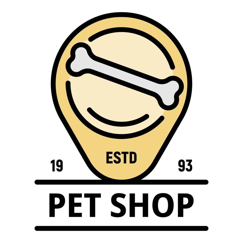 huisdier winkel logo, schets stijl vector