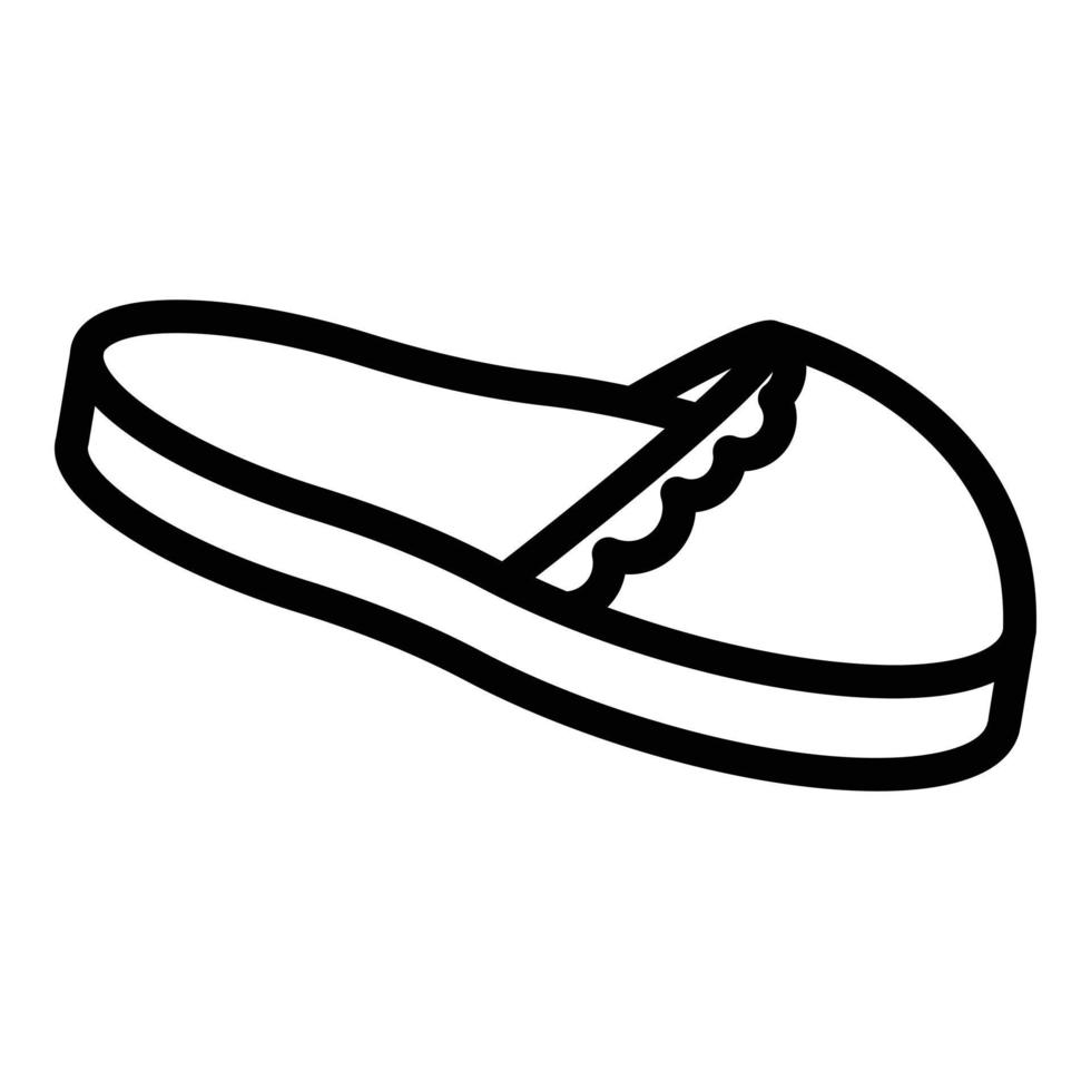 huis slippers voeten icoon, schets stijl vector