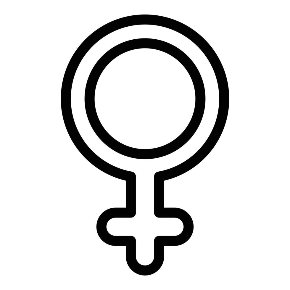 geslacht identiteit vrouw icoon, schets stijl vector