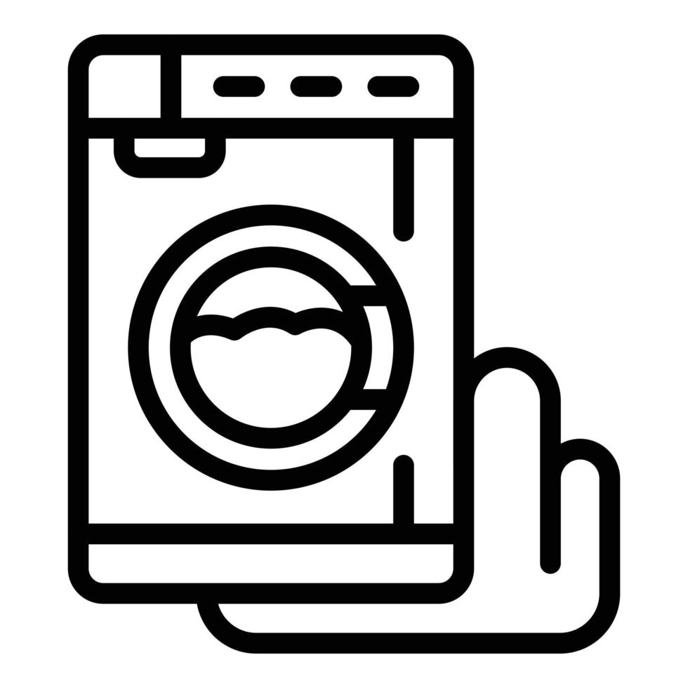 beschadigd het wassen machine icoon, schets stijl vector