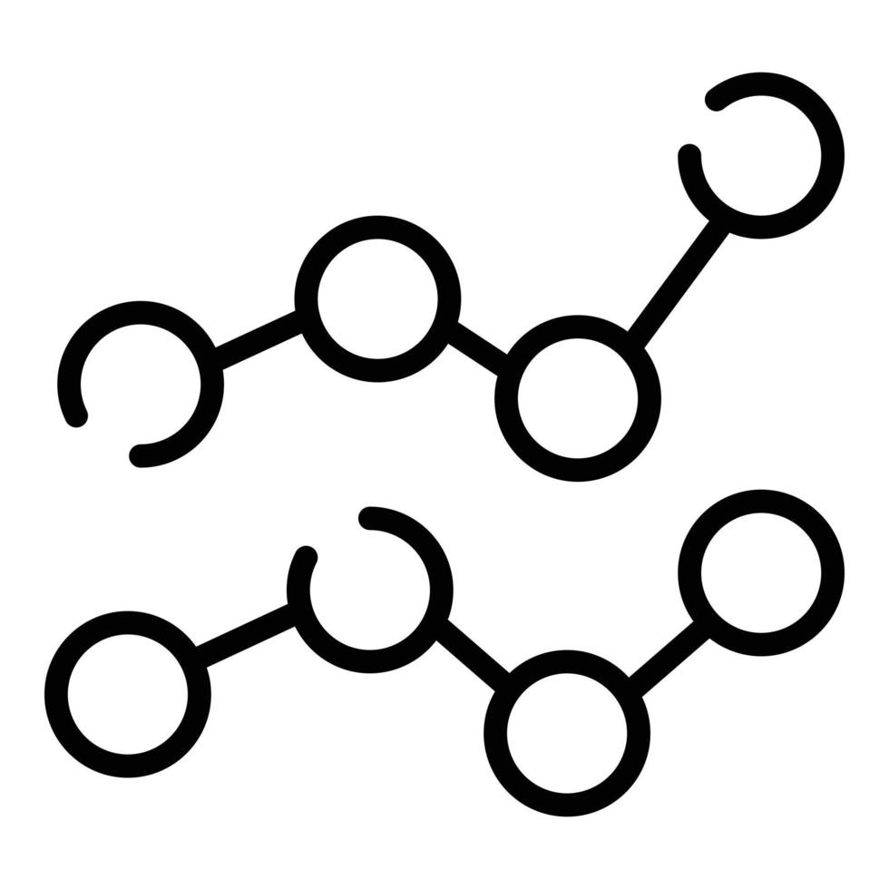 versmallen markt diagram icoon, schets stijl vector