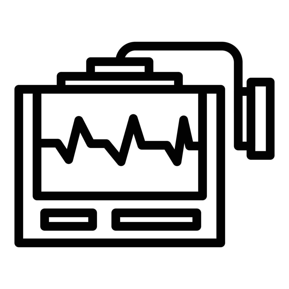 defibrillator icoon, schets stijl vector