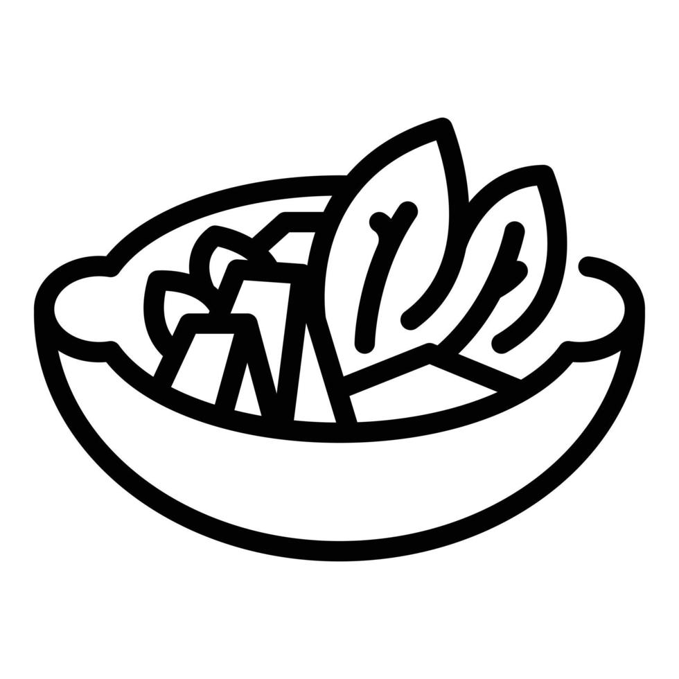 Koreaans keuken icoon, schets stijl vector