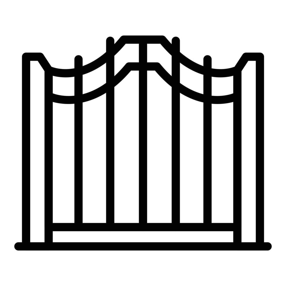 toegang slim poort icoon, schets stijl vector