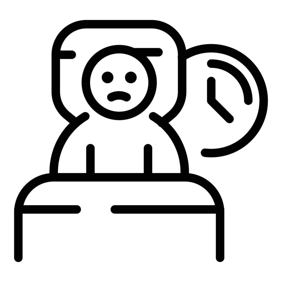 slapeloosheid icoon, schets stijl vector