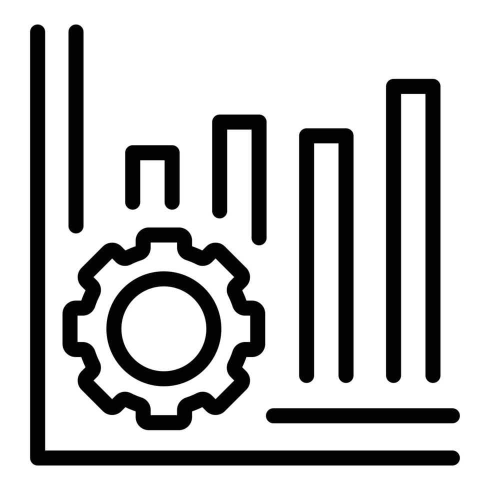 financiën diagram icoon, schets stijl vector