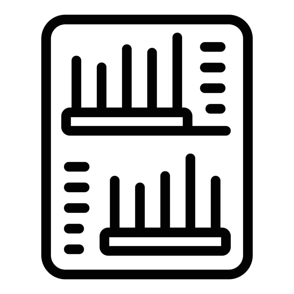 bedrijf toestand tabel icoon, schets stijl vector