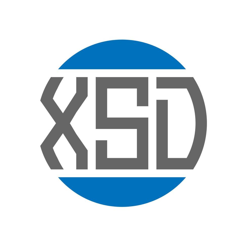 xsd brief logo ontwerp Aan wit achtergrond. xsd creatief initialen cirkel logo concept. xsd brief ontwerp. vector