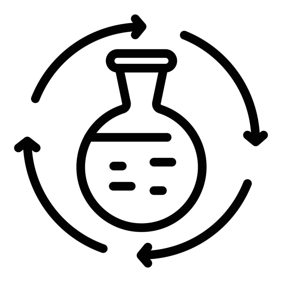 recycle fles icoon, schets stijl vector