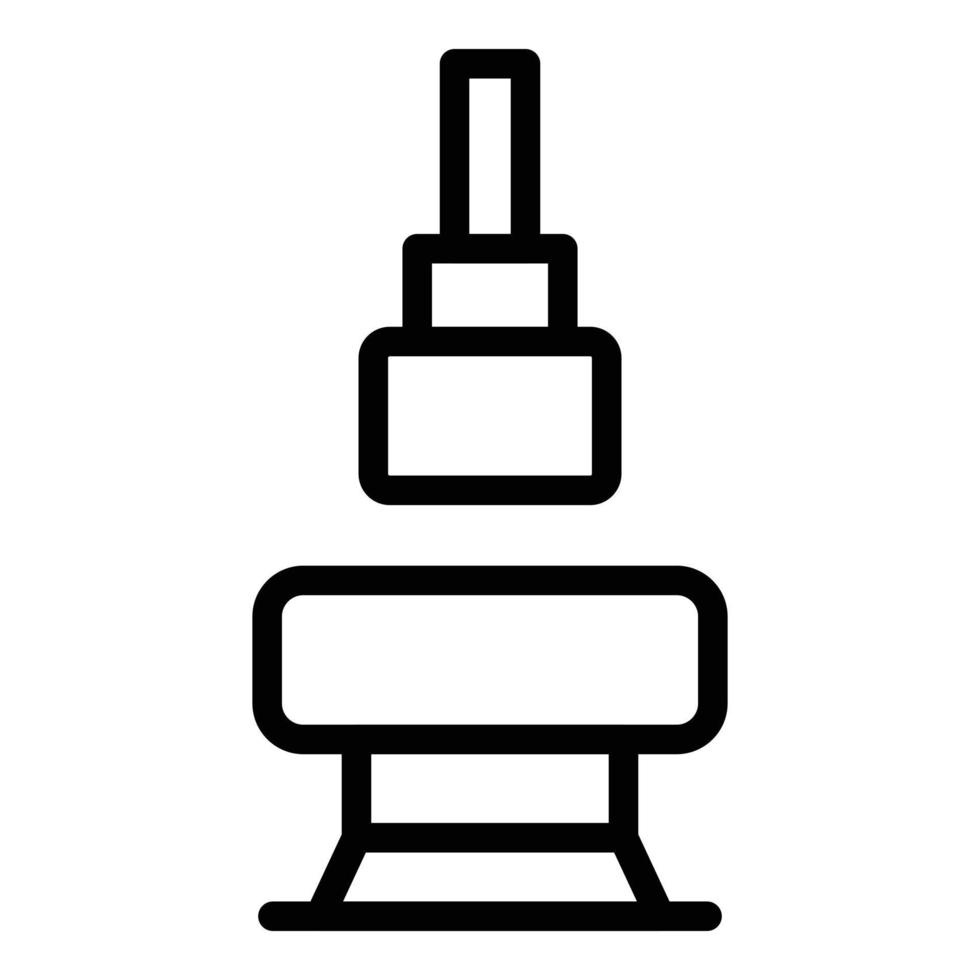 mechanisch druk op machine icoon, schets stijl vector
