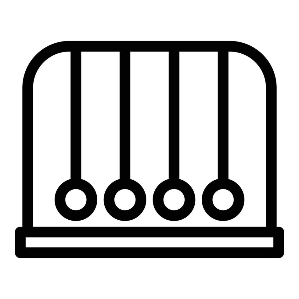 Newton ballen icoon, schets stijl vector