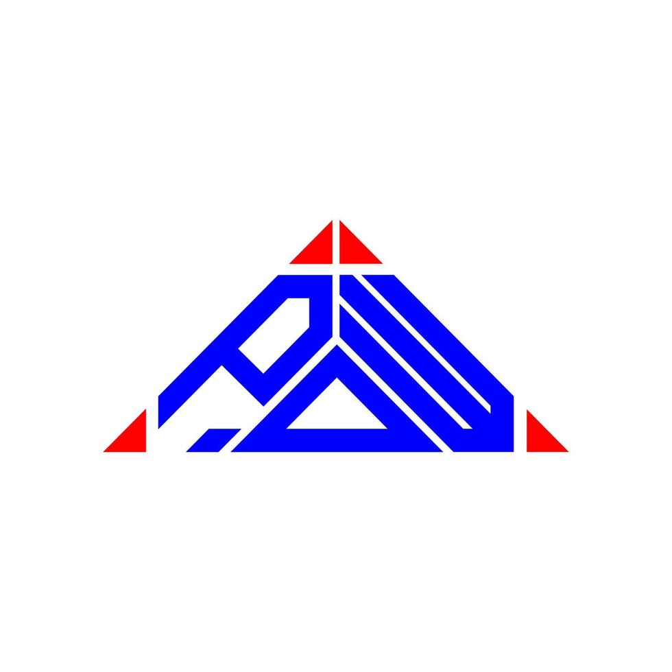 pow brief logo creatief ontwerp met vector grafisch, pow gemakkelijk en modern logo.