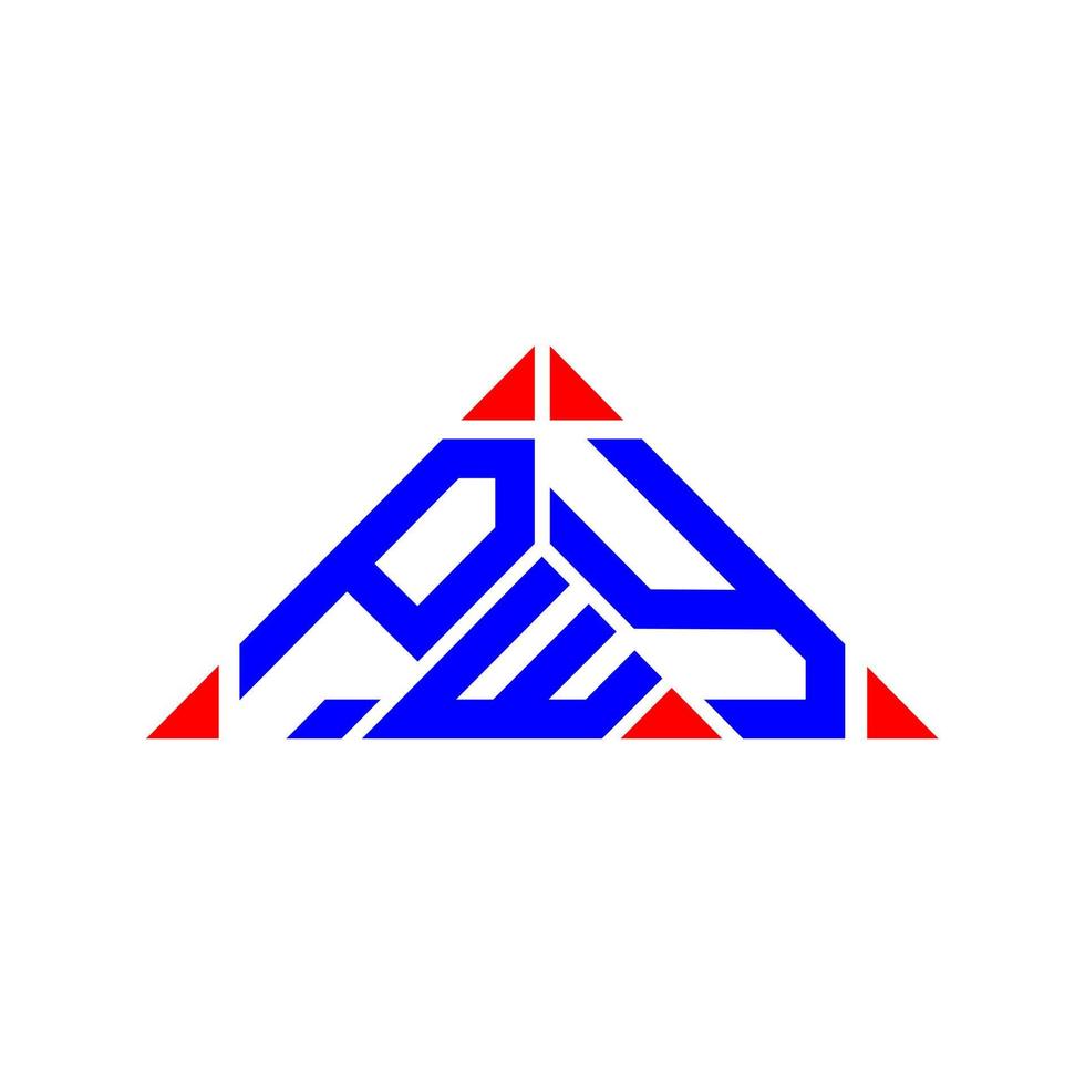 p w y brief logo creatief ontwerp met vector grafisch, p w y gemakkelijk en modern logo.
