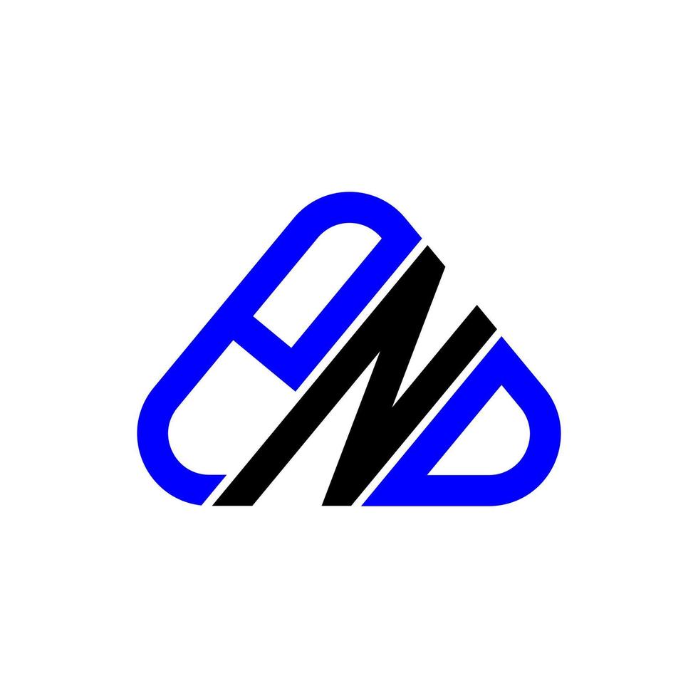 pnd brief logo creatief ontwerp met vector grafisch, pnd gemakkelijk en modern logo.