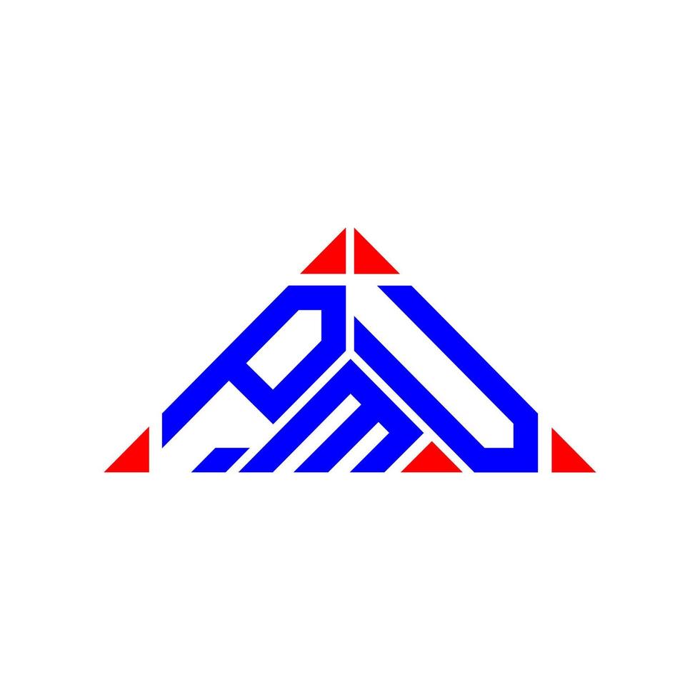 pmu brief logo creatief ontwerp met vector grafisch, pmu gemakkelijk en modern logo.