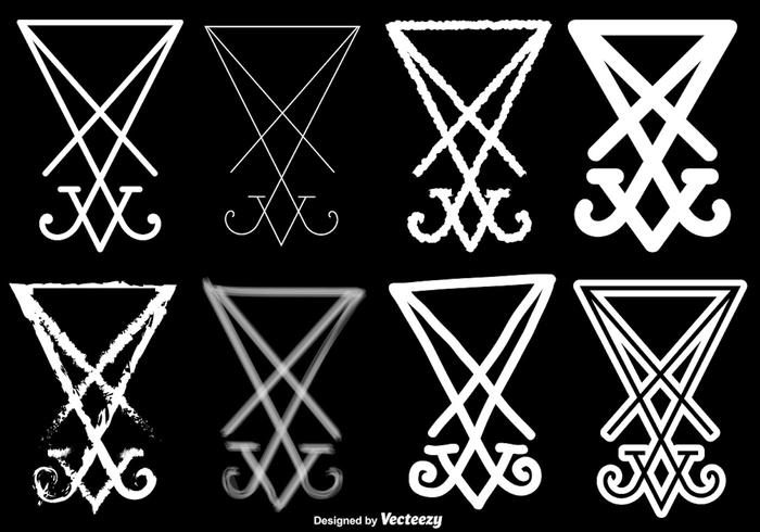 Vector Set Van Lucifer Symbool