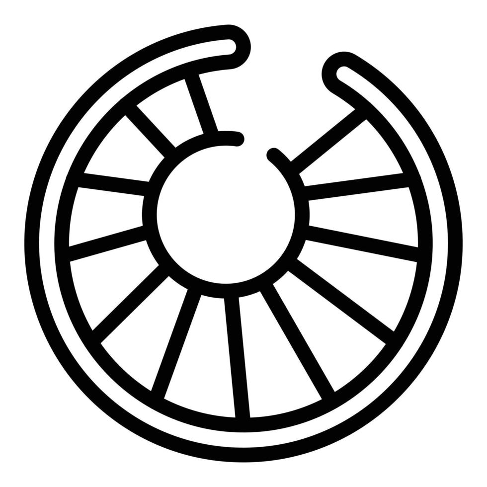 toren circulaire trappenhuis icoon, schets stijl vector
