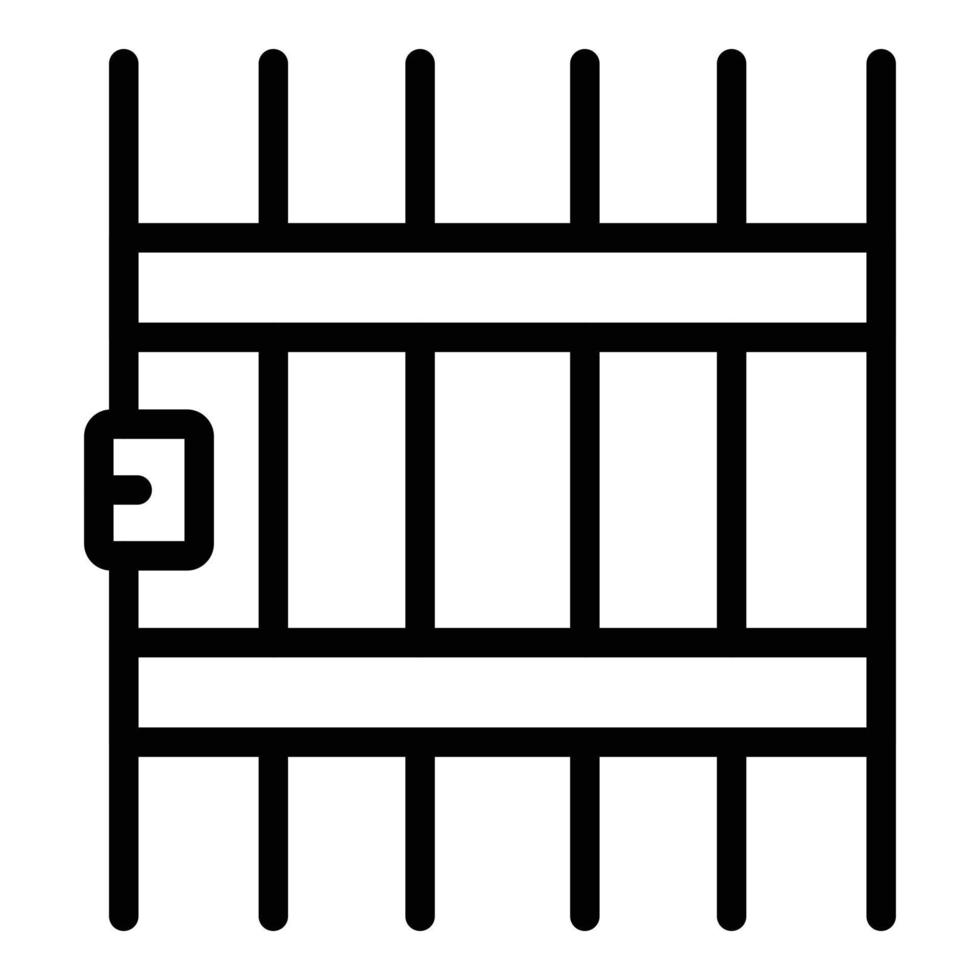 gevangenis poort icoon, schets stijl vector
