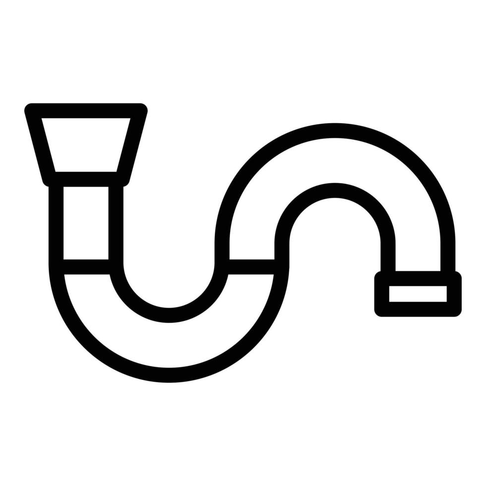 loodgieter pijp icoon, schets stijl vector