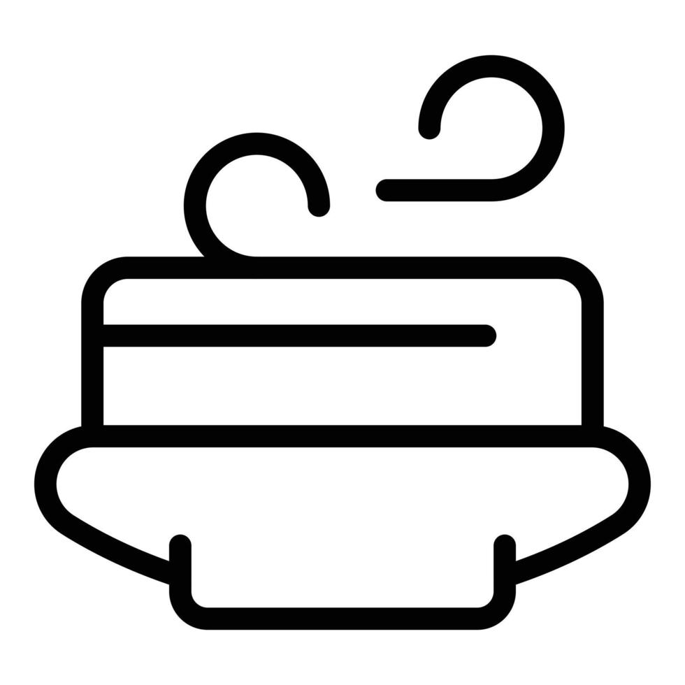 melk taart icoon, schets stijl vector