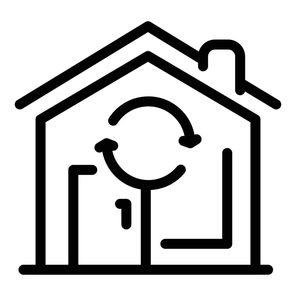 agentschap huur huis icoon, schets stijl vector