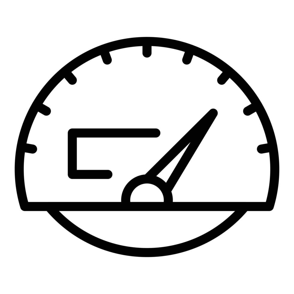 lineair auto dashboard icoon, schets stijl vector