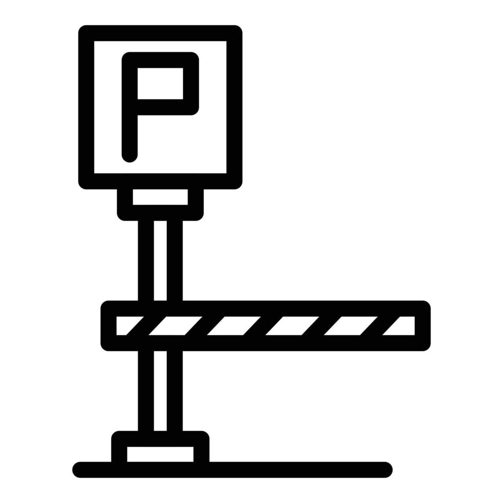 parkeren barrière icoon schets vector. poort kruispunt vector