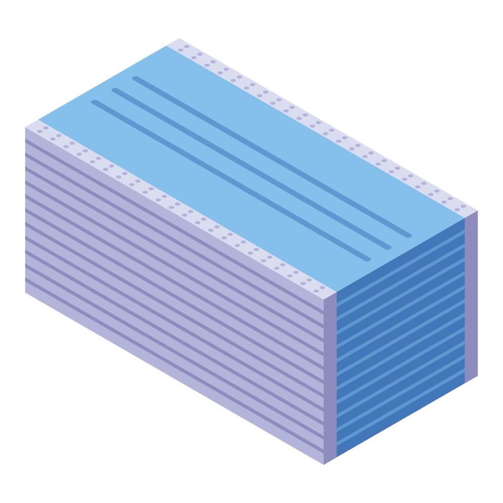 medisch masker pak icoon, isometrische stijl vector