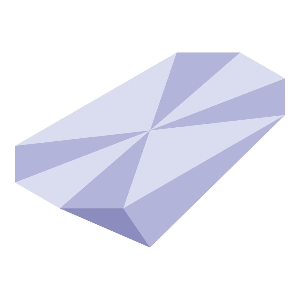 glimmend diamant icoon, isometrische stijl vector