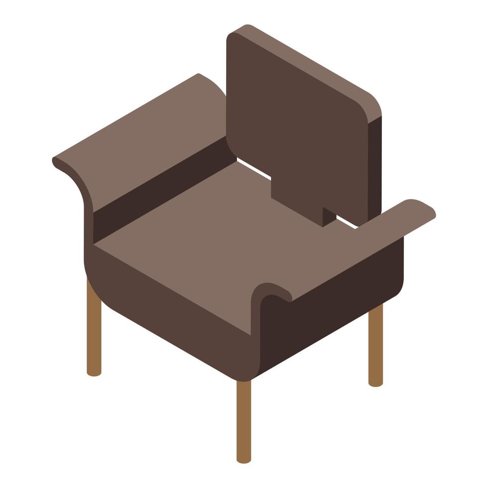 bankstel fauteuil icoon, isometrische stijl vector