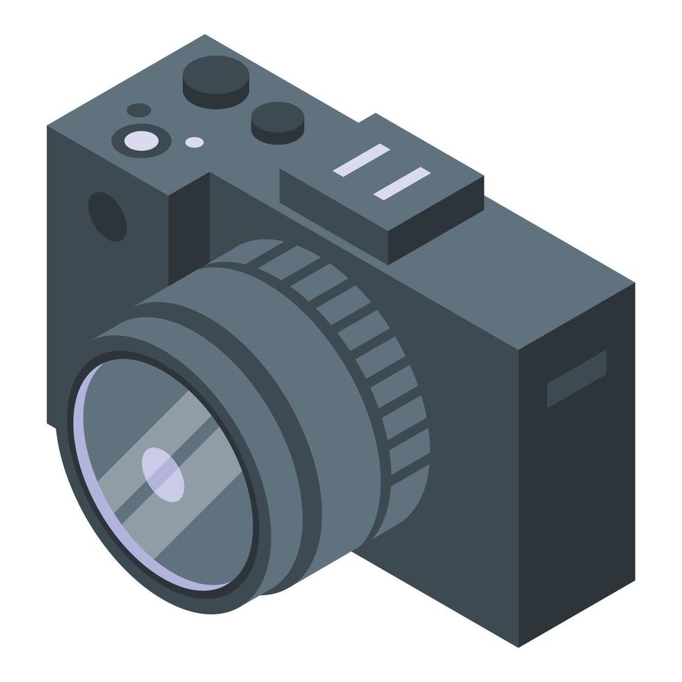 onderzoeker camera icoon, isometrische stijl vector