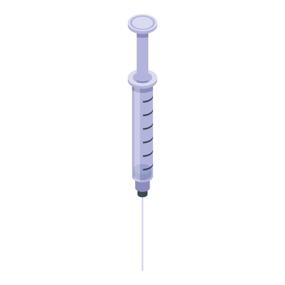 medisch injectiespuit icoon, isometrische stijl vector