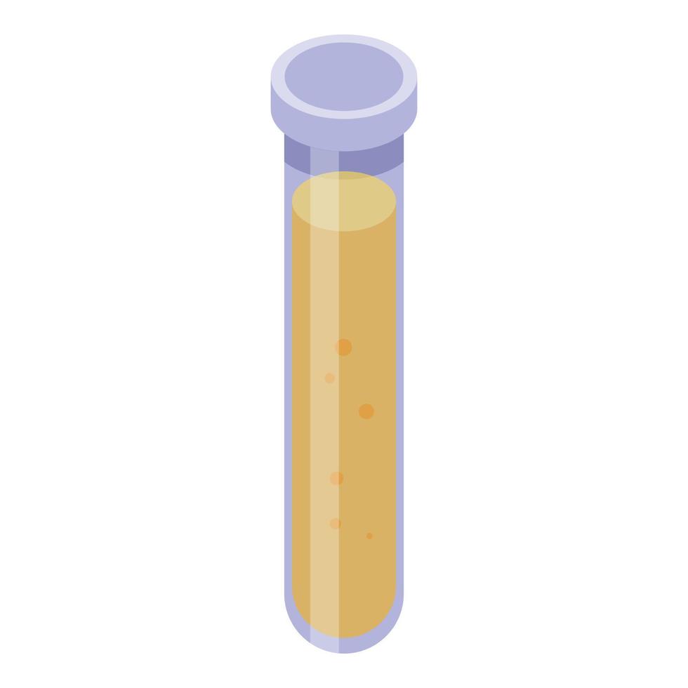 virus test buis icoon, isometrische stijl vector