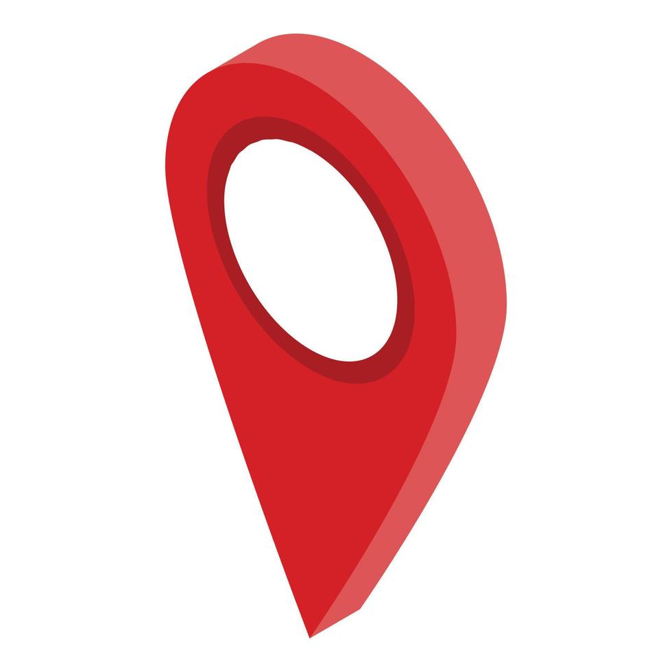 winkel GPS pin icoon, isometrische stijl vector