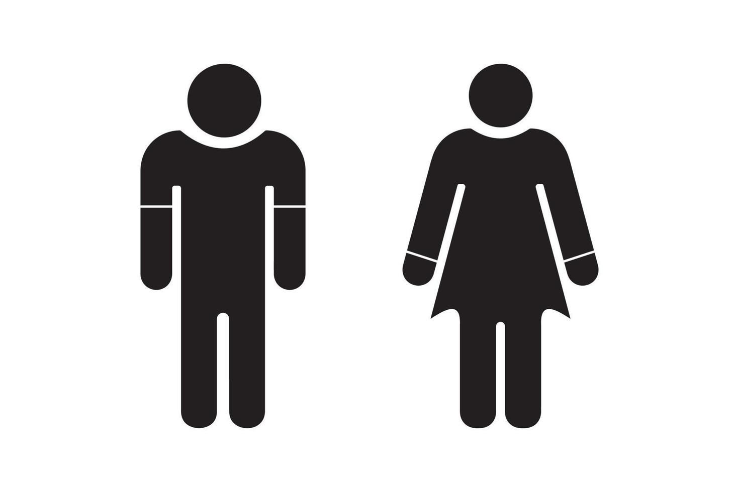 toilet teken - icoon - Mens en vrouw vector