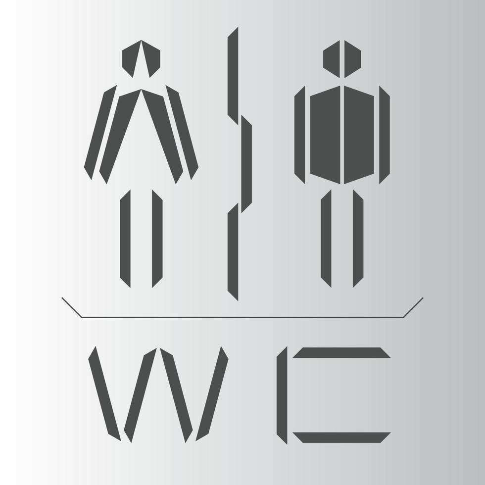 toilet tekens, vector pictogrammen, gemakkelijk ontwerp, badkamer