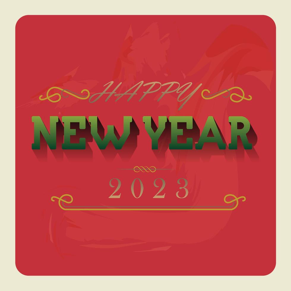 wijnoogst nieuw jaar kaart vooravond, 2023, vector nieuw jaar achtergrond, wijnoogst achtergrond