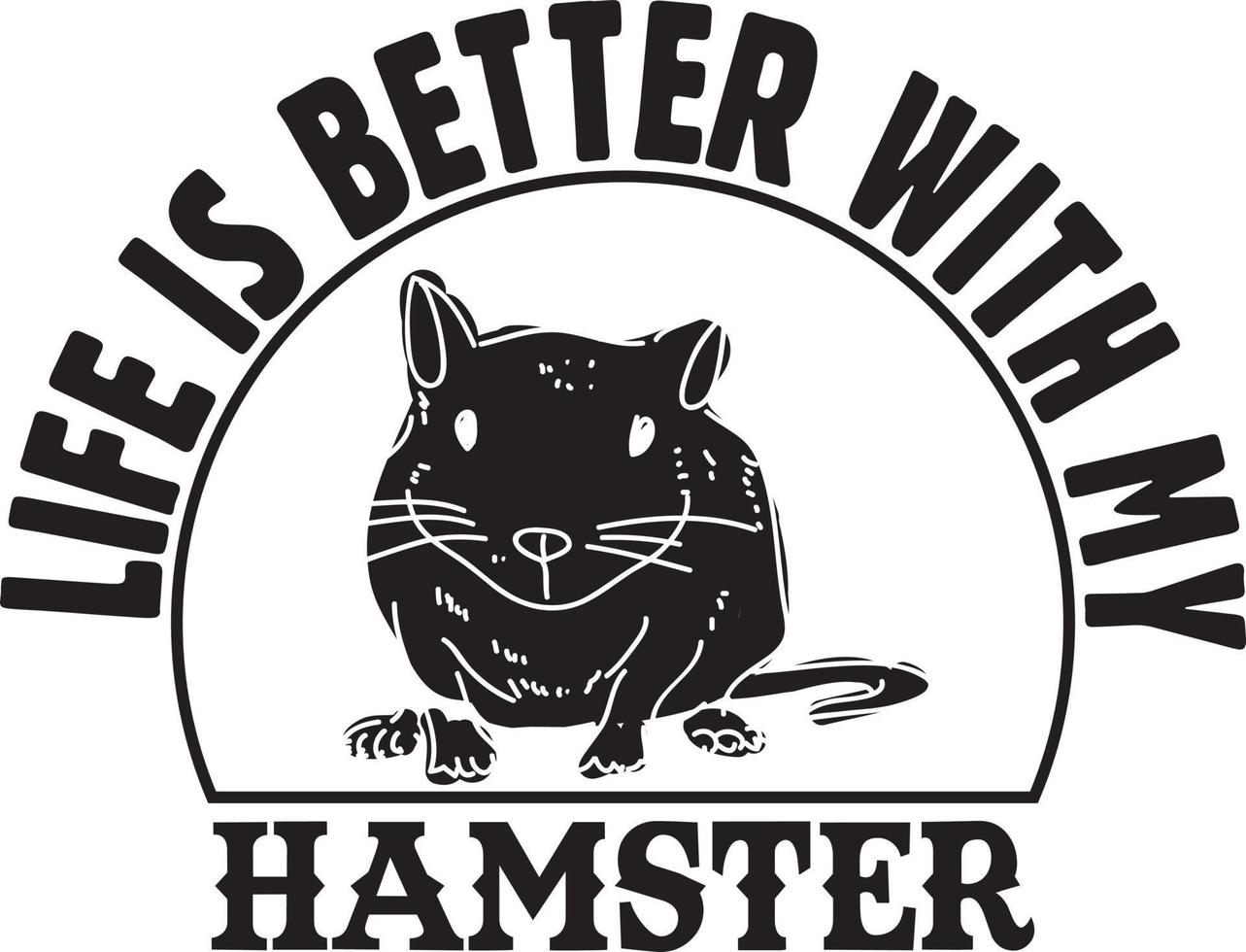 hamster t-shirt ontwerp bundel, typografie t-shirt ontwerp vector