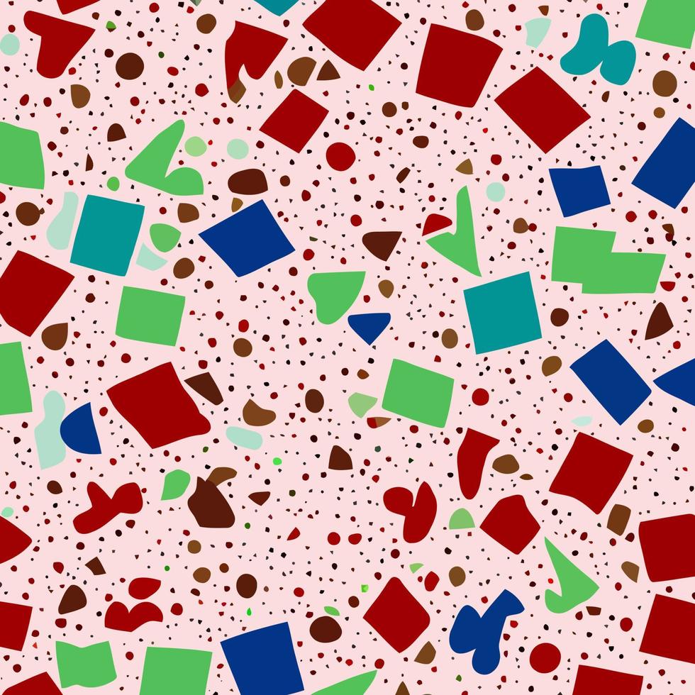 rommelig klein dik terrazzo kunst vormen vector